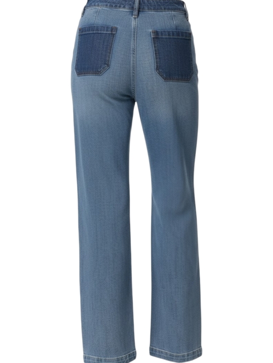 Jessica Simpson High-Rise Wide-Leg Jeans - Blue- 12 Petite-EUC $98 Retail - Picture 5 of 10